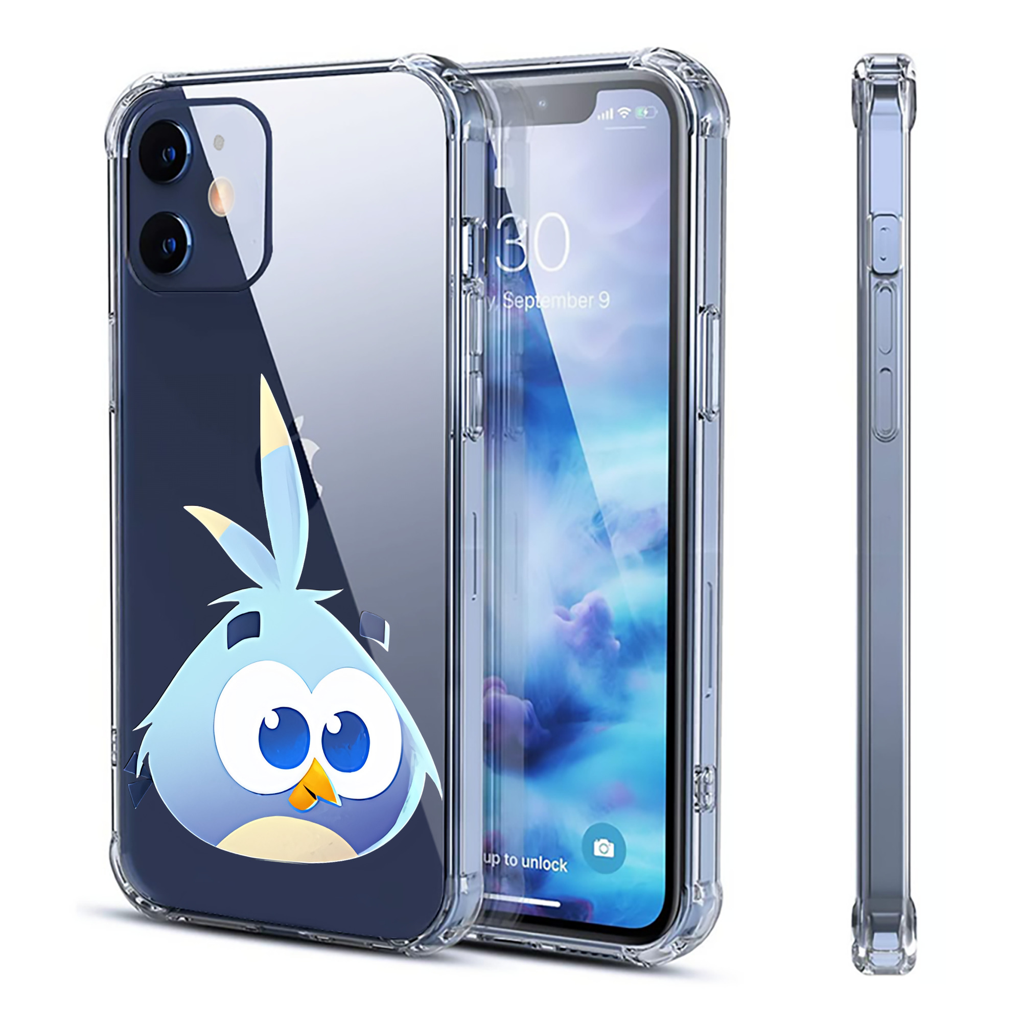 （画像用） Angry Birds アングリーバード 【iPhone 12シリーズ対応】透明スマホケース（クリアソフトケース）